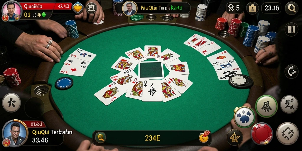 Gameplay menarik dalam permainan QiuQiu 234E.