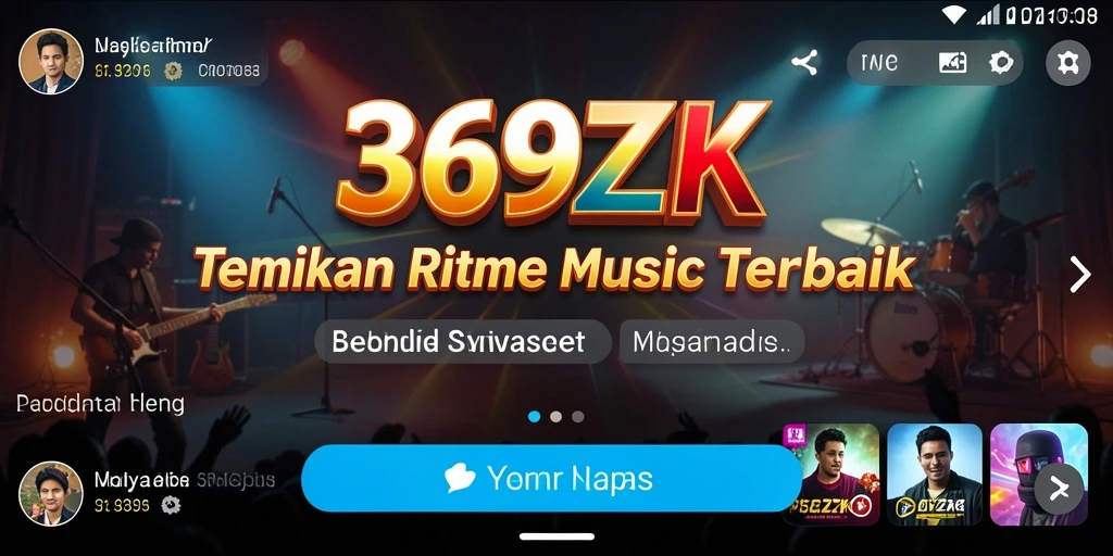 Screenshot gameplay yang menampilkan pengalaman bermain musik interaktif