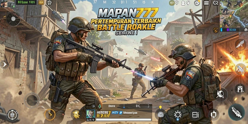 Tampilan gameplay MAPAN777 yang mendebarkan saat pertempuran Battle Royale.