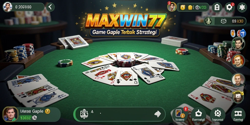 Tampilan menarik gameplay Gaple yang mengasyikkan.