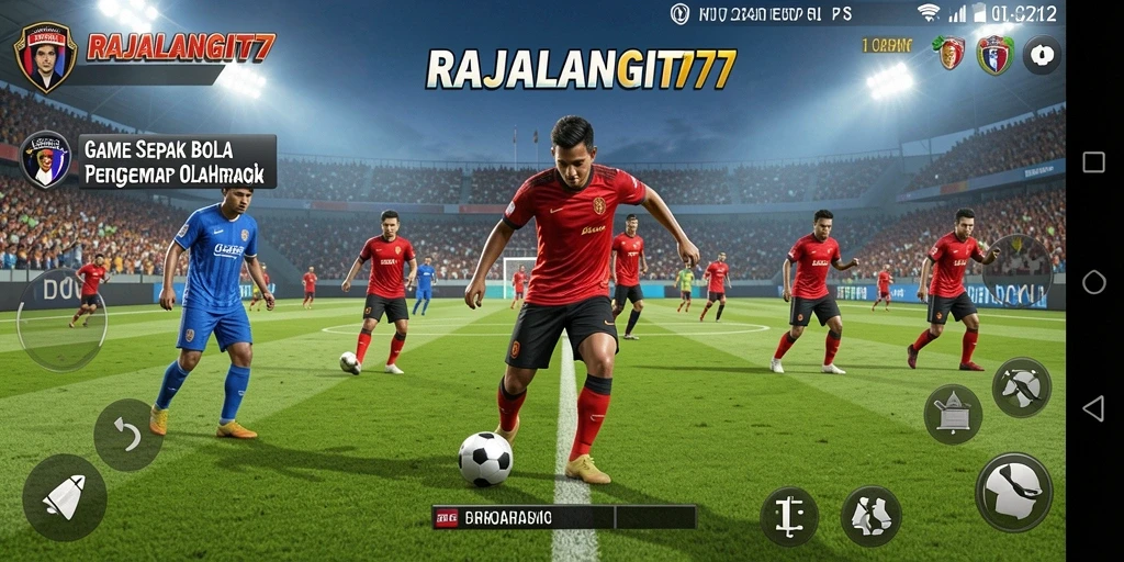Tangkapan layar menampilkan aksi seru dalam pertandingan sepak bola.