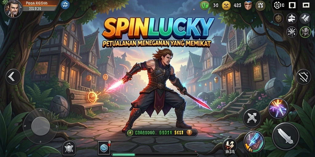 Gameplay SPINLUCKY yang penuh petualangan dan tantangan.
