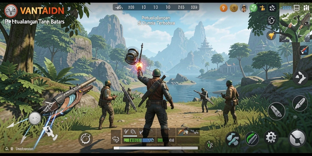 Tampilan gameplay VANTAIDN yang menakjubkan dalam dunia terbuka.